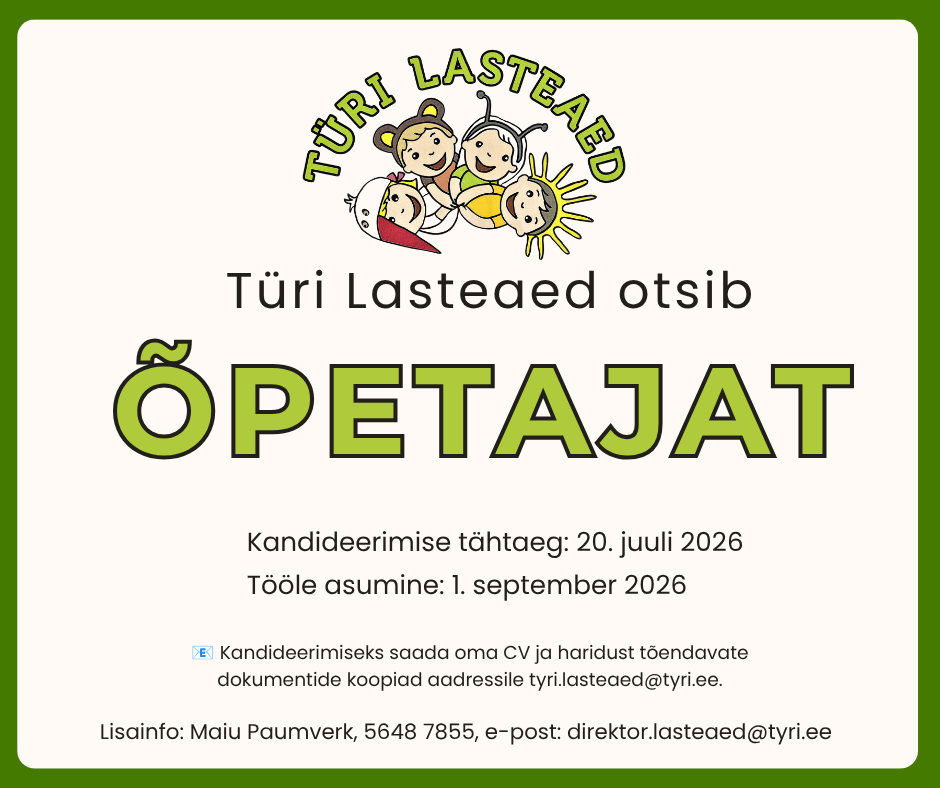 Türi lasteaed Facebooki postitus 3