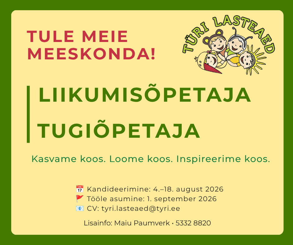 Türi lasteaed Facebooki postitus 7
